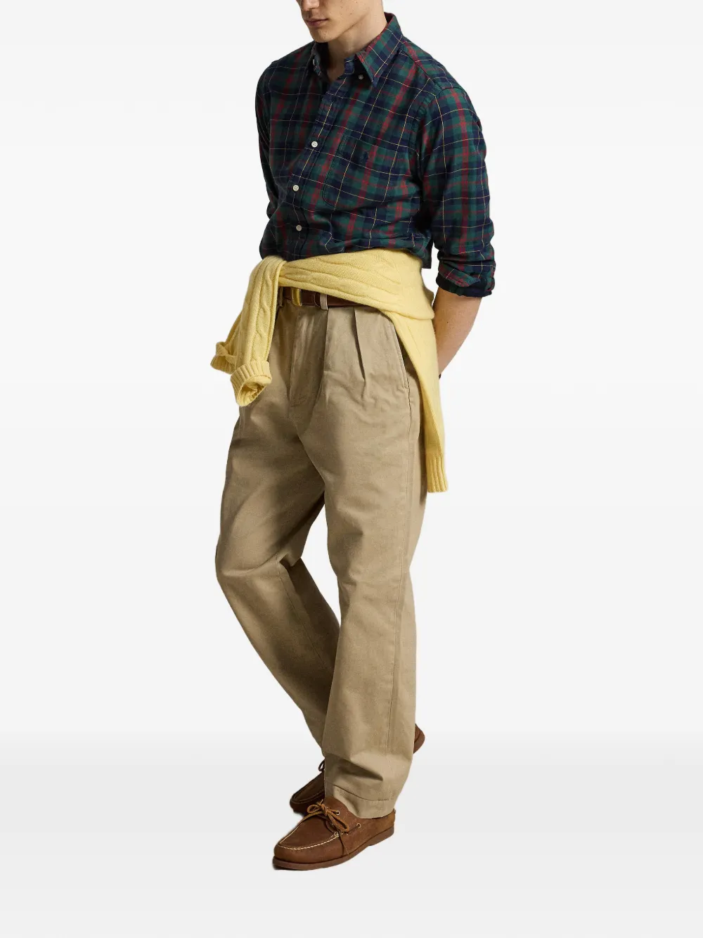 Polo Ralph Lauren Custom-Fit geruit Oxford overhemd Blauw