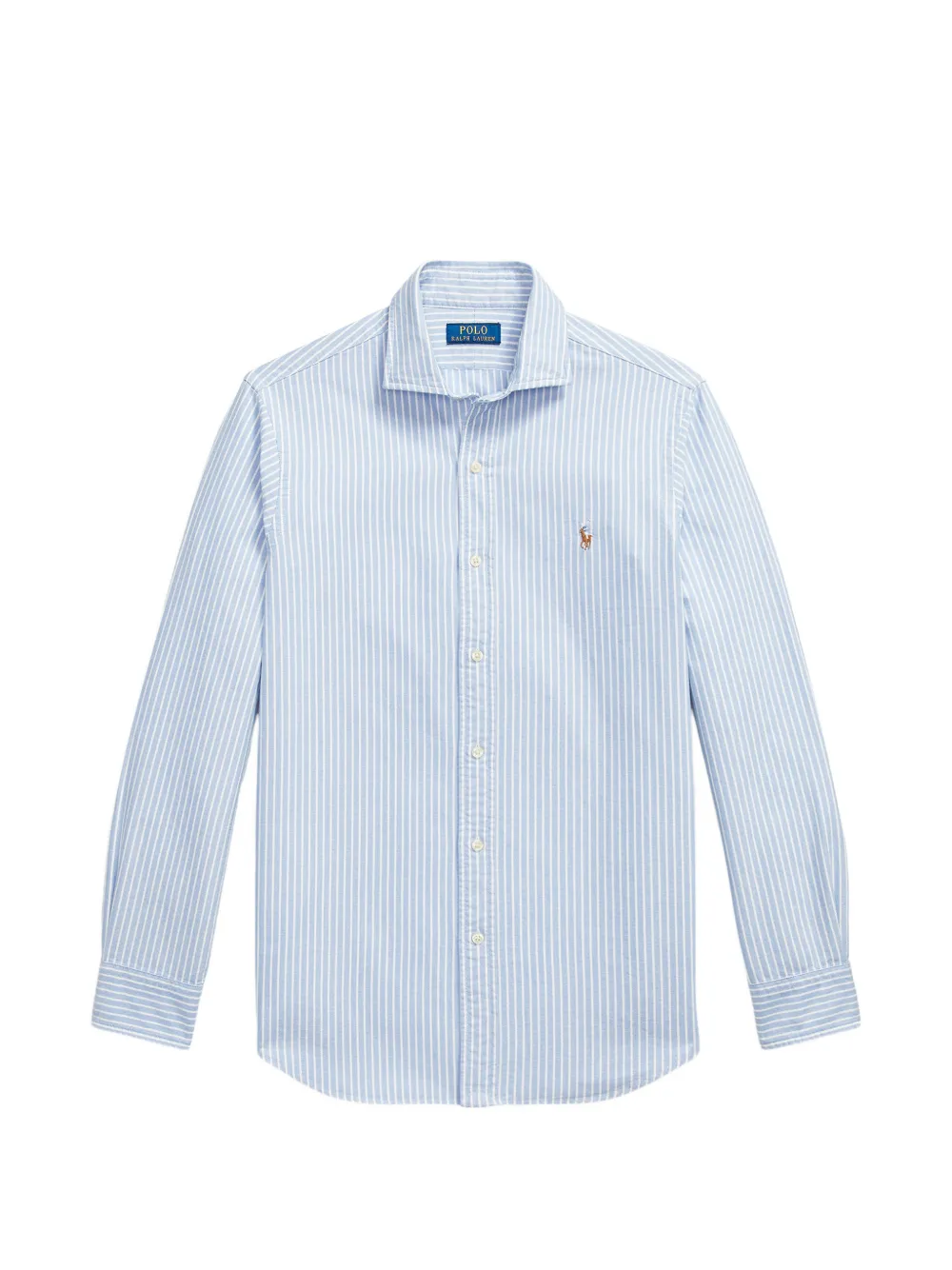 Polo Ralph Lauren Custom Fit striped Oxford shirt Blauw