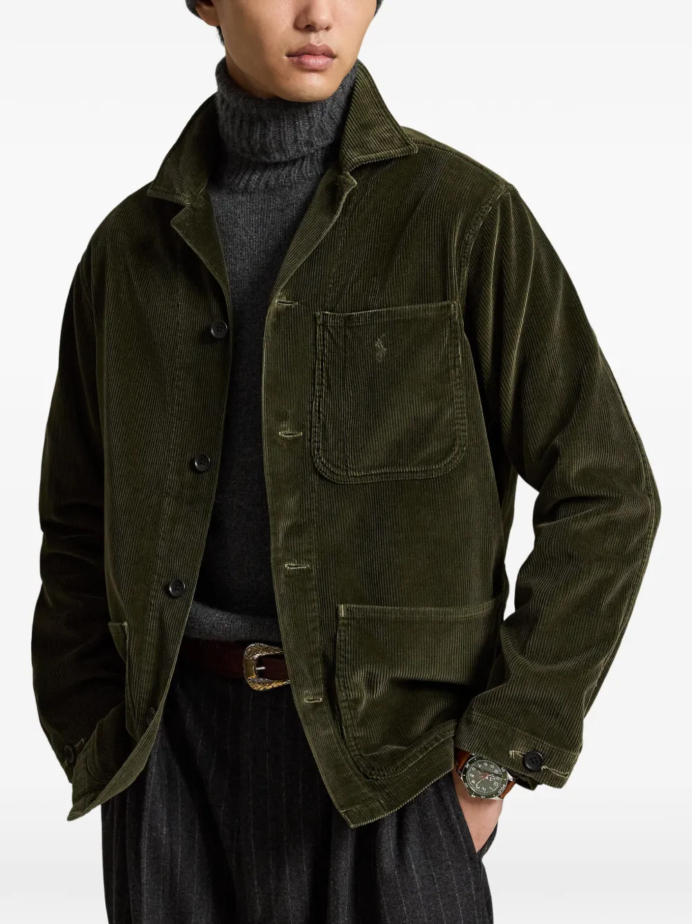 Polo Ralph Lauren Ribfluwelen shirtjack Groen