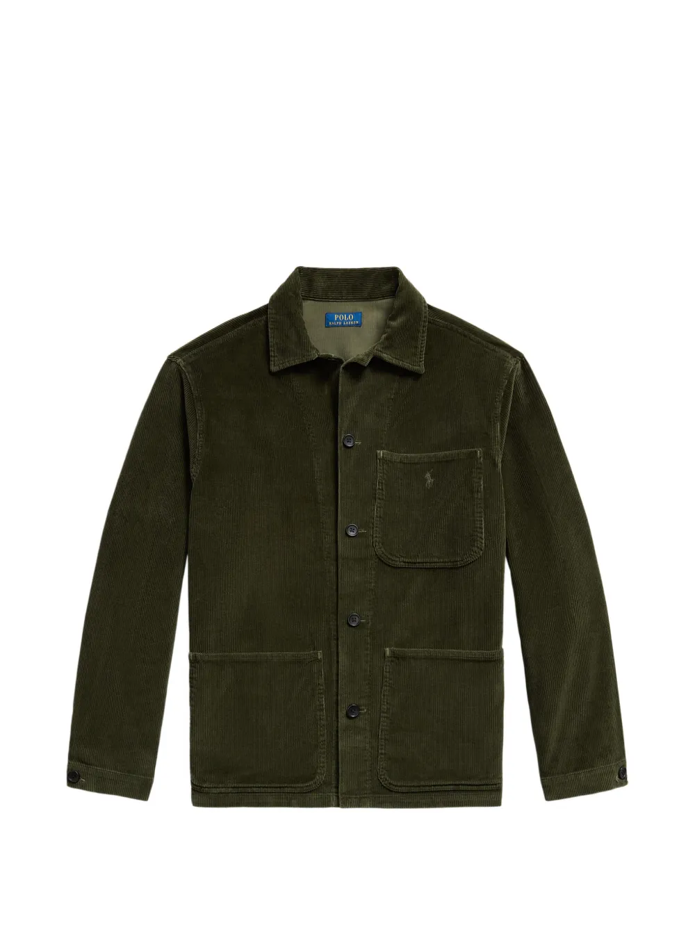 Polo Ralph Lauren Giacca-camicia utility a coste - Verde