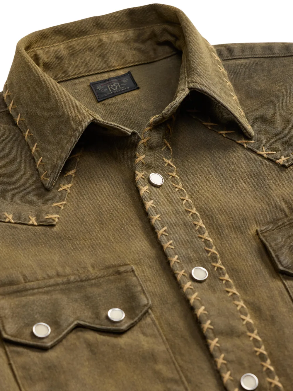 Ralph Lauren RRL Overhemd met borduurwerk Groen