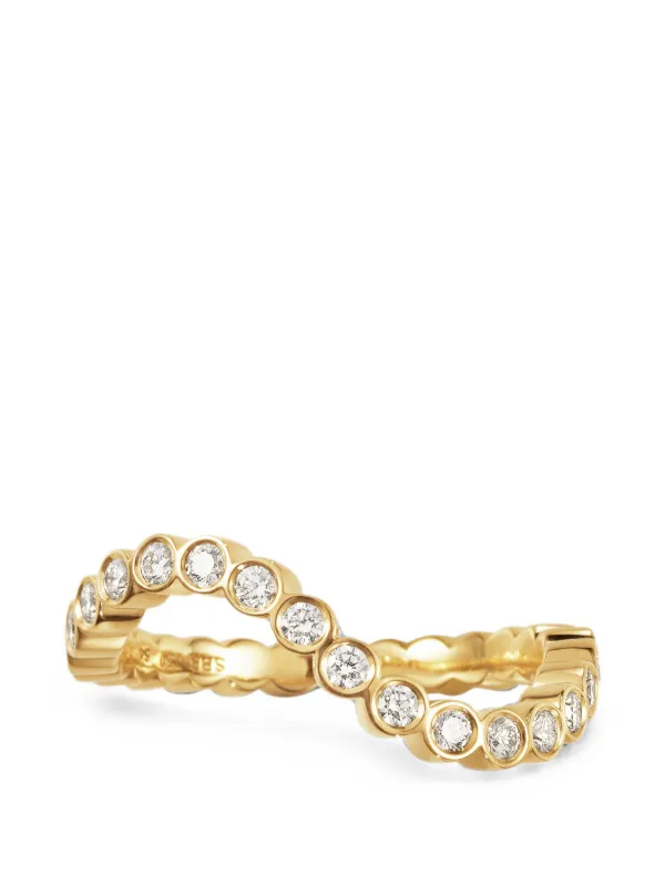 Sophie Bille Brahe Courant Sky Diamond Ring in Gold