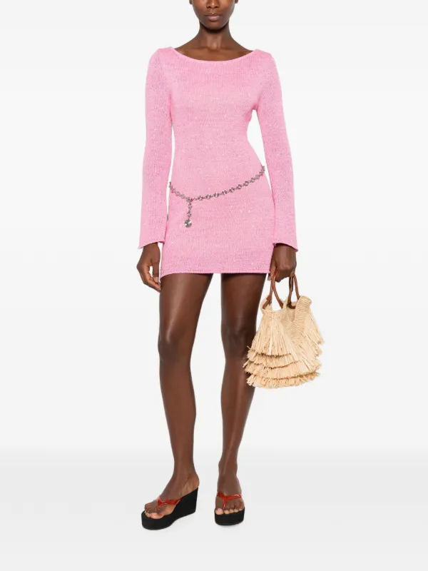 asta resort pink dress X Revolve Marina Mini 75% linen 25% viscose Combo Mini dress Asta Resort Pink