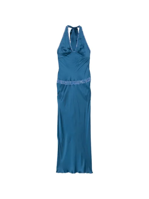 Asta Resort Celine bead-embellished halterneck maxi dress