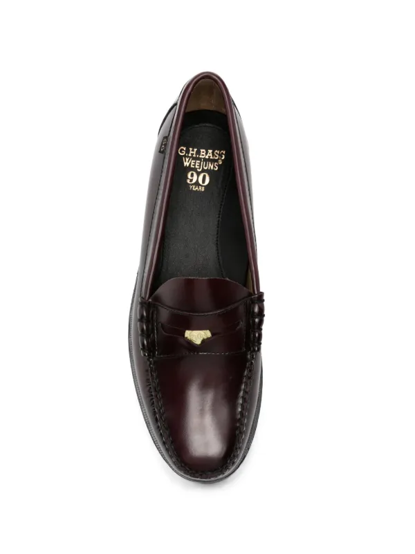 G.H.Bass Weejun Anniversary Larson Penny Loafers In Wine Leather
