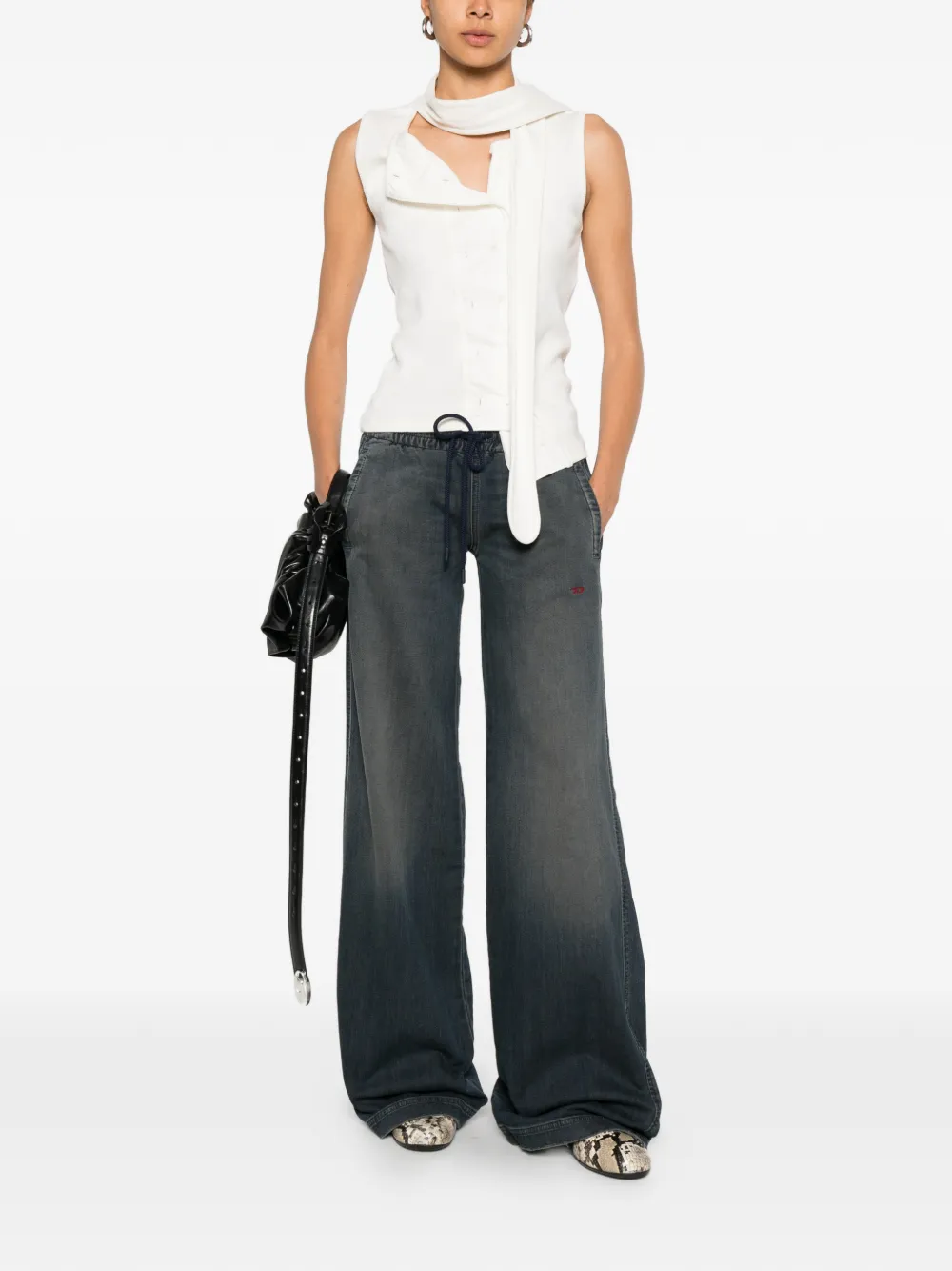 Diesel D-Ainty jeans met trekkoord Blauw
