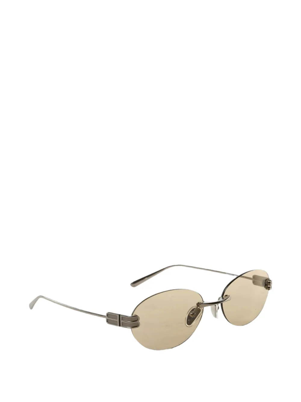 Balenciaga Eyewear Gossip zonnebril met ovalen montuur Zilver
