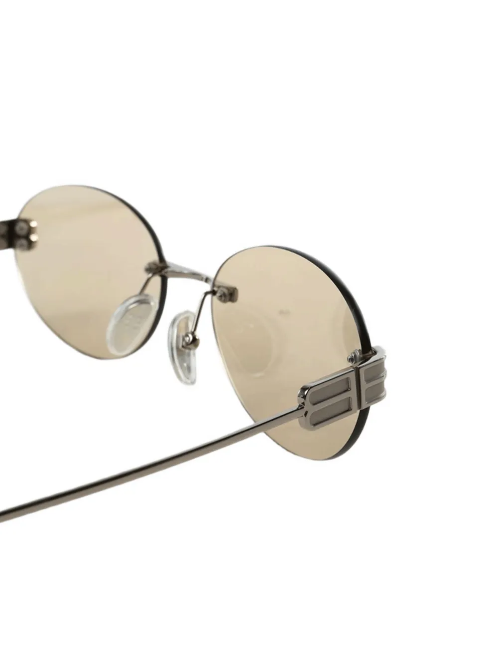 Balenciaga Eyewear Gossip zonnebril met ovalen montuur Zilver