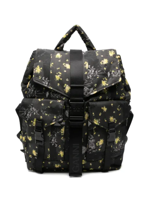 GANNI floral-print backpack