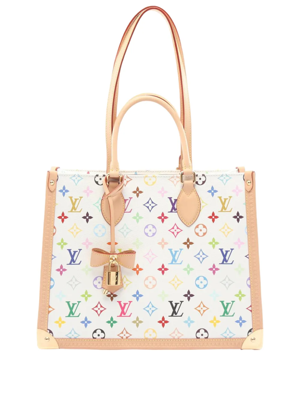 Louis Vuitton Pre-Owned 2021-2026 × Murakami Monogram Multicolore OnTheGo MM tote bag - Weiß