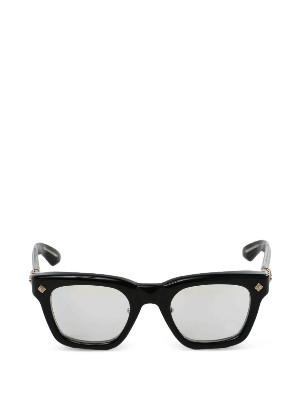 Chrome Hearts Dagger-plaque square-frame glasses - Nero