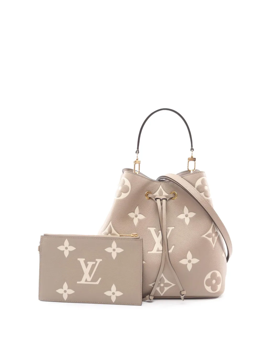 Louis Vuitton Pre-Owned 2021-2026 Monogram Giant Bicolor Empreinte Neonoe MM bucket bag - Toni neutri