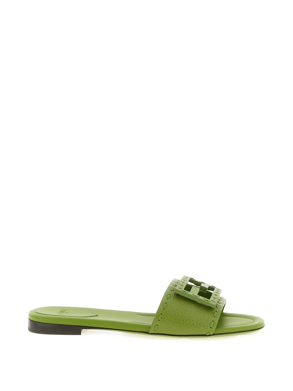 FENDI Selleria Baguette open-toe flat sandals - Verde