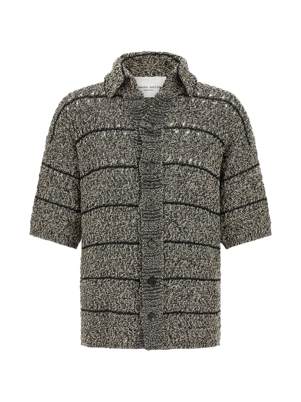 Roberto Collina two-tone short-sleeve cardigan - Toni neutri