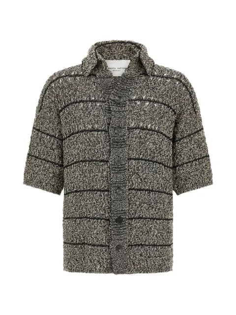 Roberto Collina two-tone short-sleeve cardigan