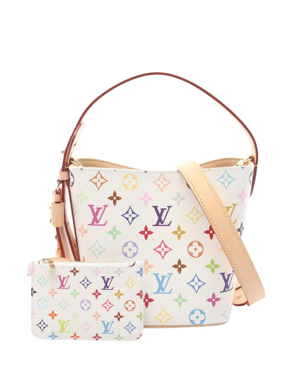 Louis Vuitton Pre-Owned 2010-2026 x Murakami Monogram Multicolore All-in BB handbag - Bianco