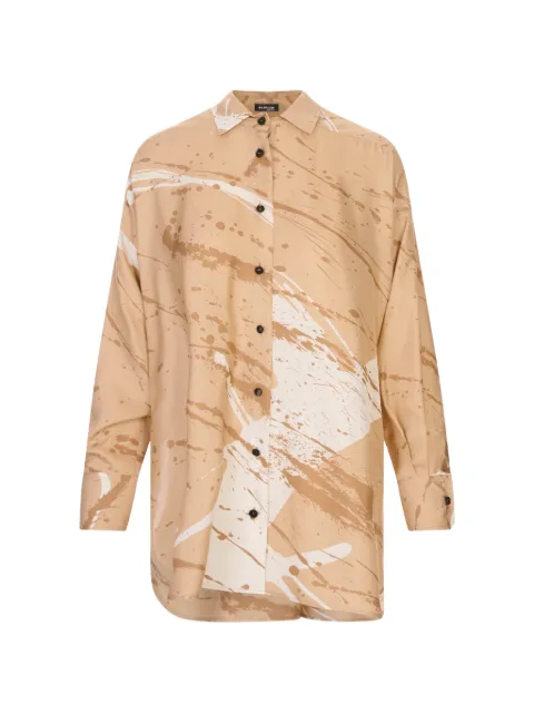 Kiton abstract-print oversized shirt