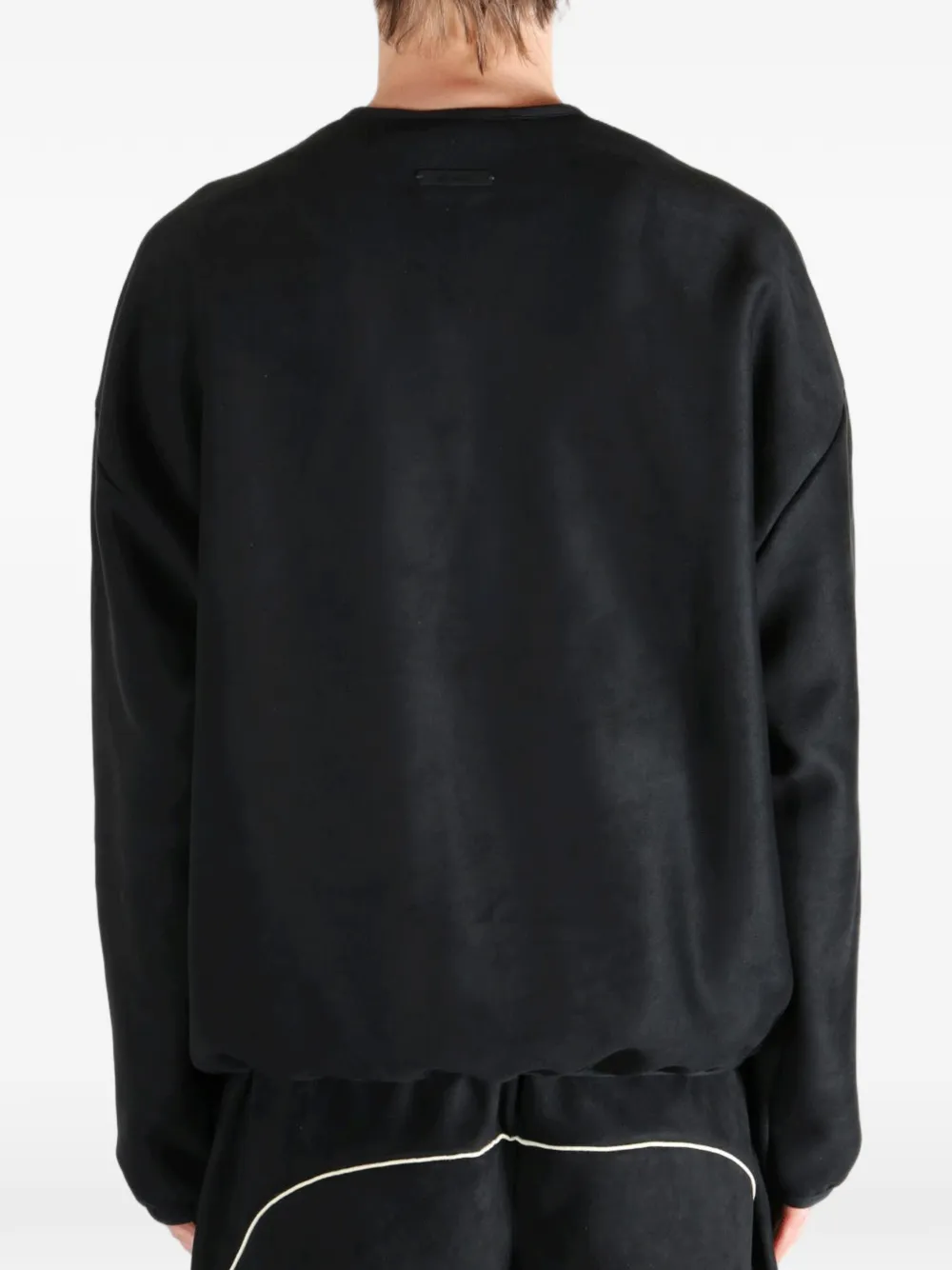 FEAR OF GOD ESSENTIALS Suède fleece Signature Modern trui Zwart
