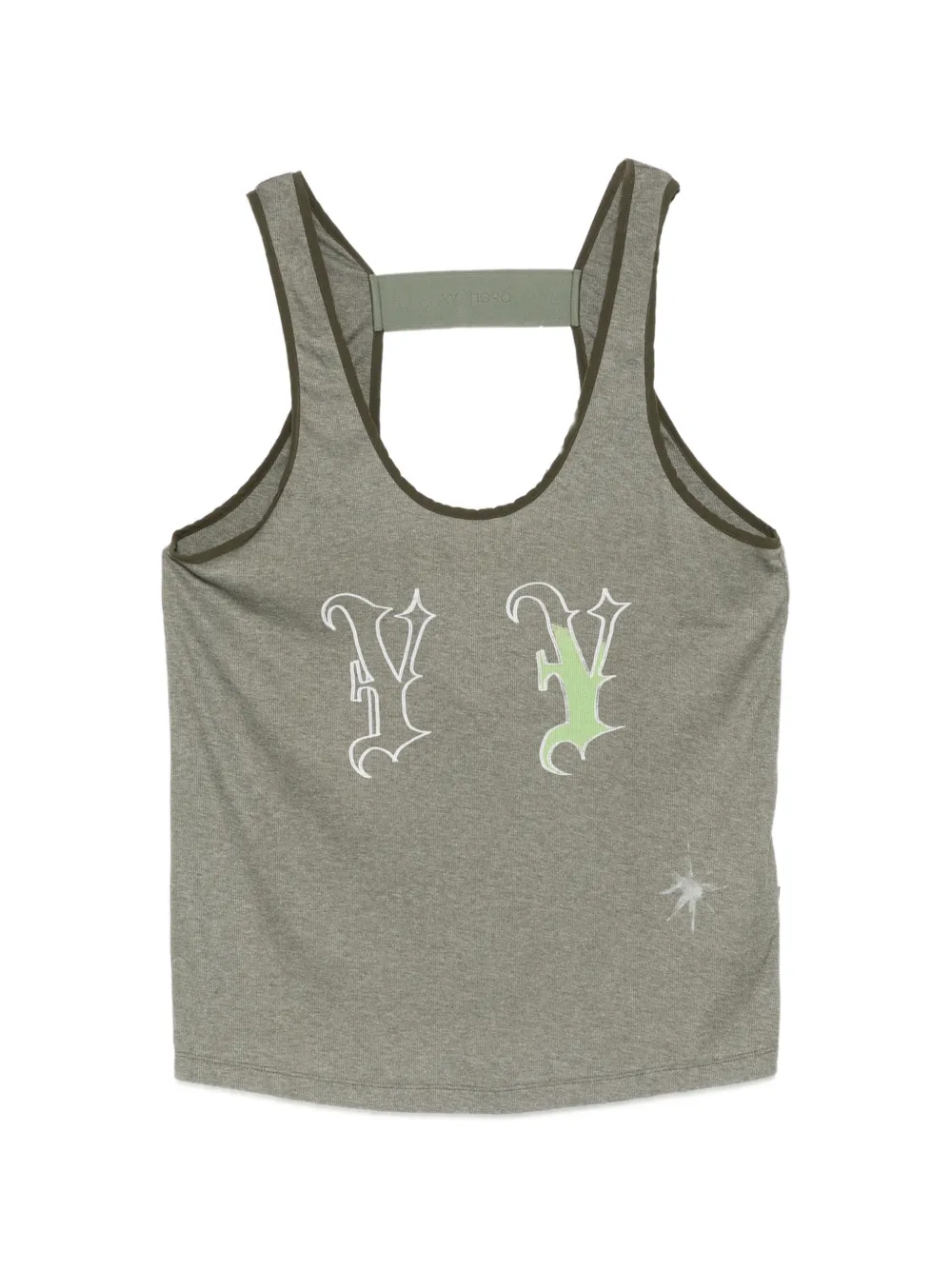 Open YY banded sleeveless top - Verde
