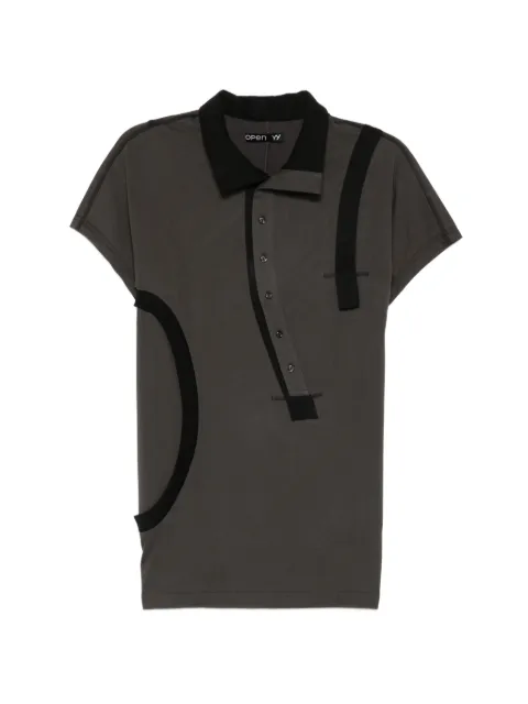 Open YY playera tipo polo con botones curvos