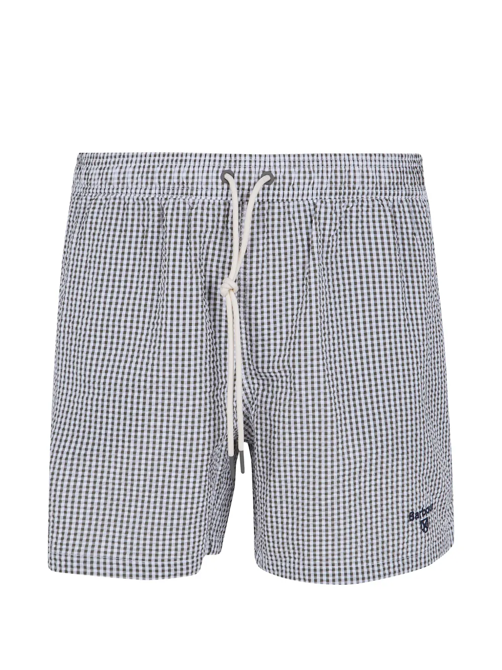 Barbour gingham seersucker swim shorts - Verde
