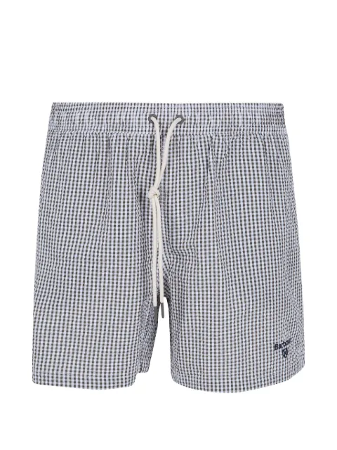 Barbour gingham seersucker swim shorts