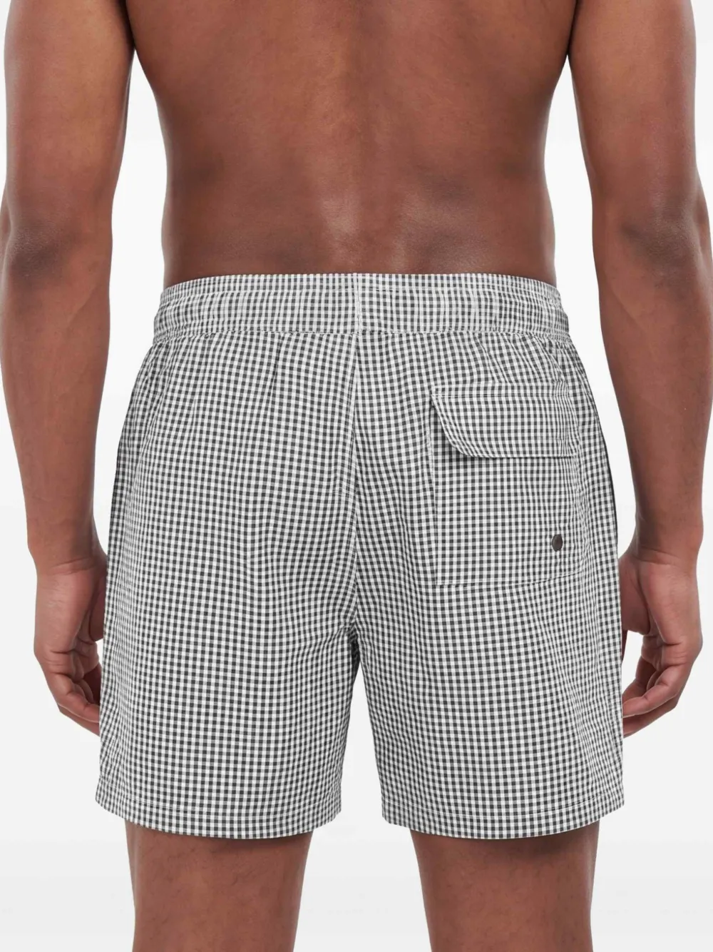 Barbour Seersucket shorts met gingham ruit Groen