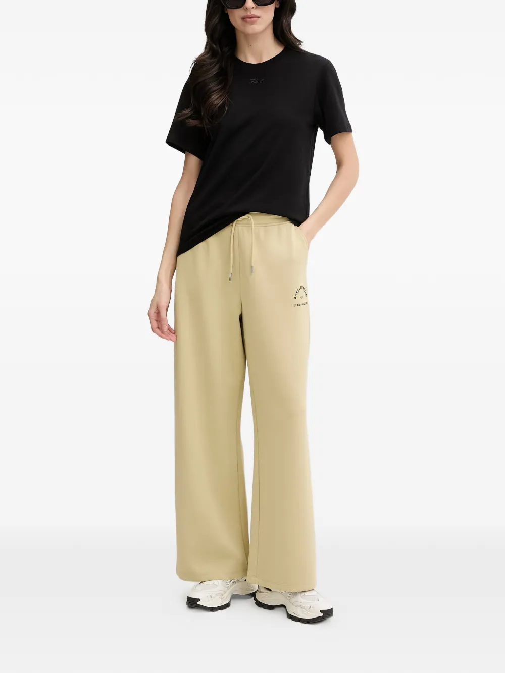 Karl Lagerfeld Trainingsbroek met logoprint Beige
