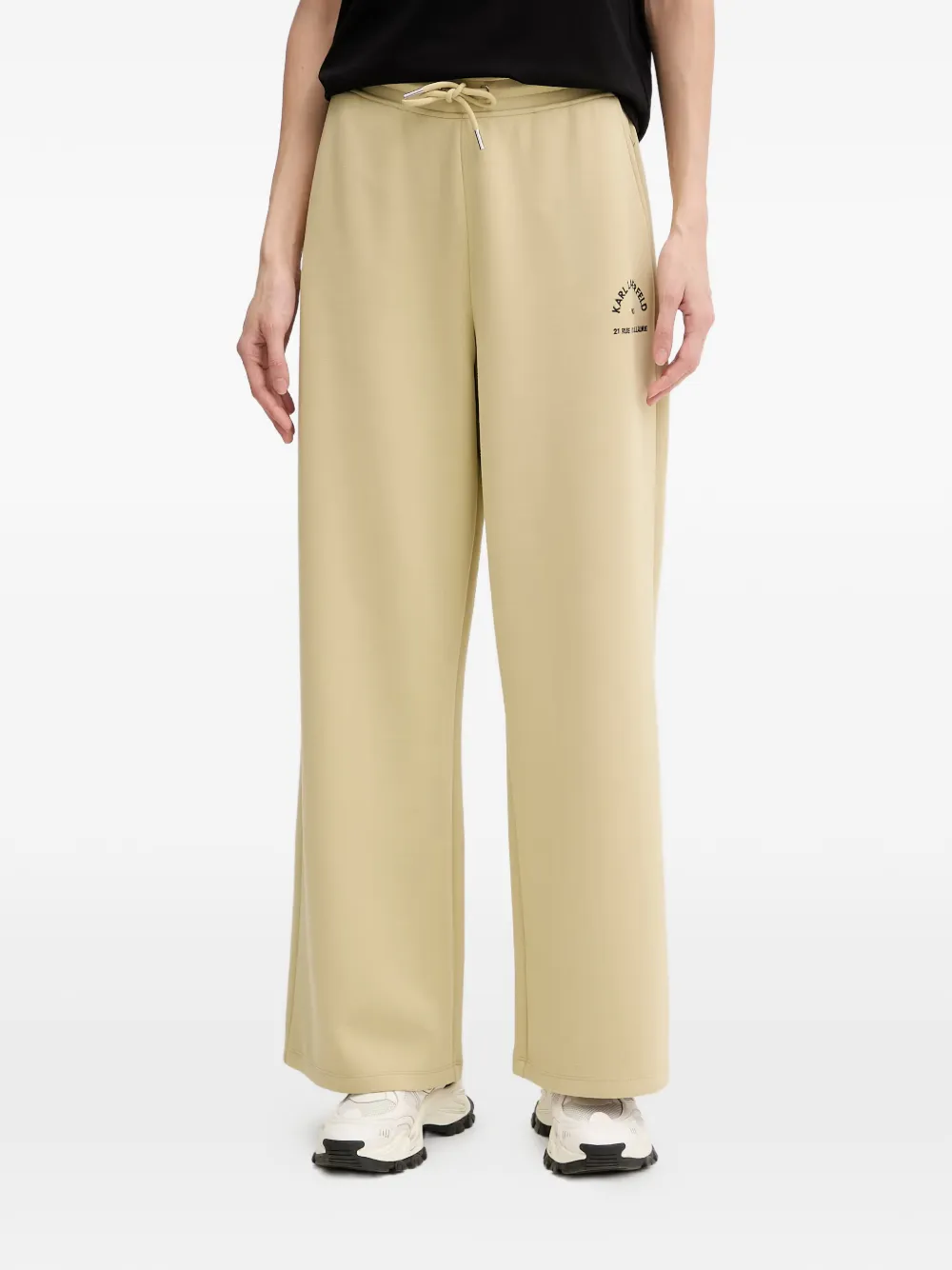 Karl Lagerfeld logo-print drawstring track pants - Toni neutri