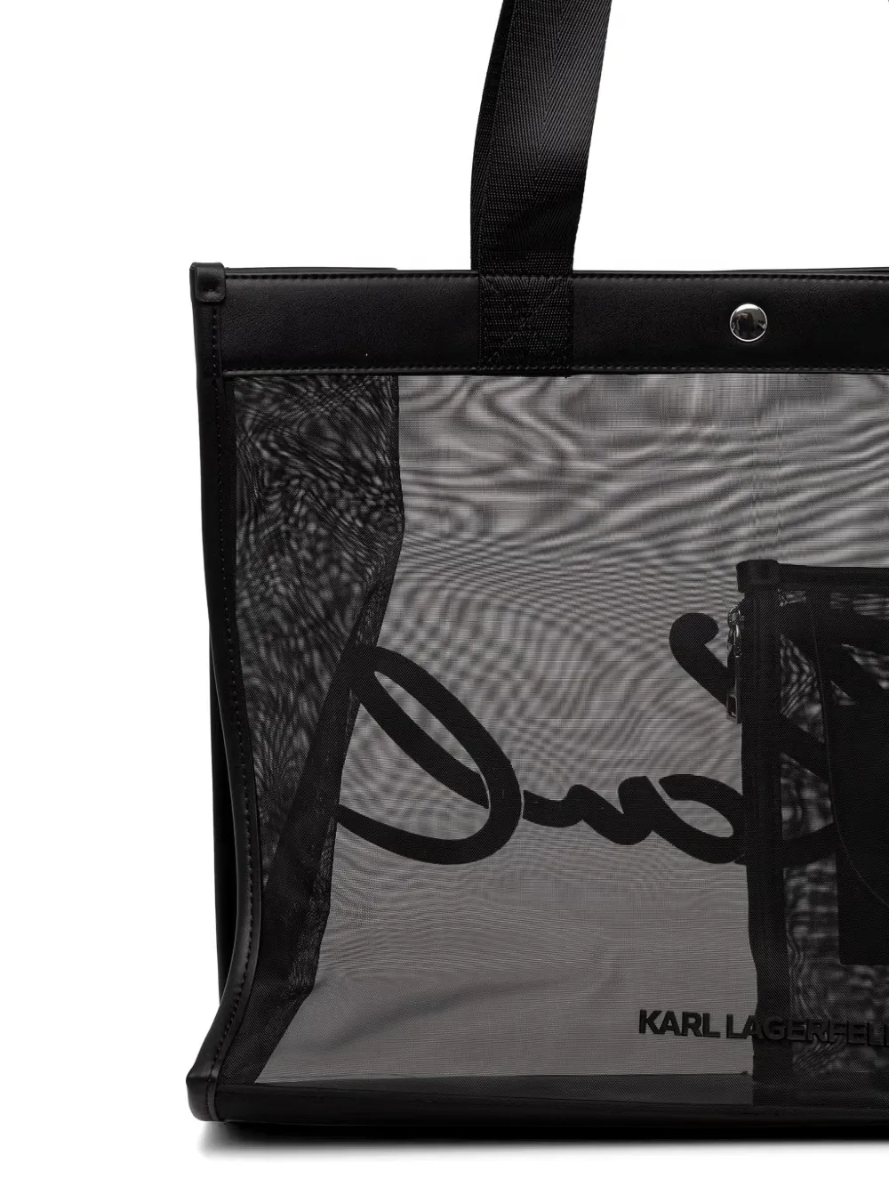 Karl Lagerfeld K Signature shopper met logo-print Zwart