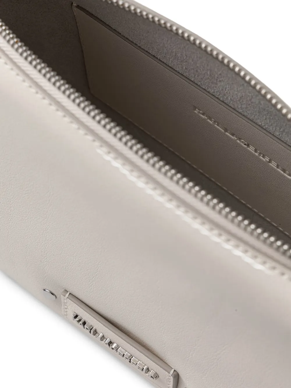 Karl Lagerfeld Schoudertas met logo-plakkaat en ringlets Beige