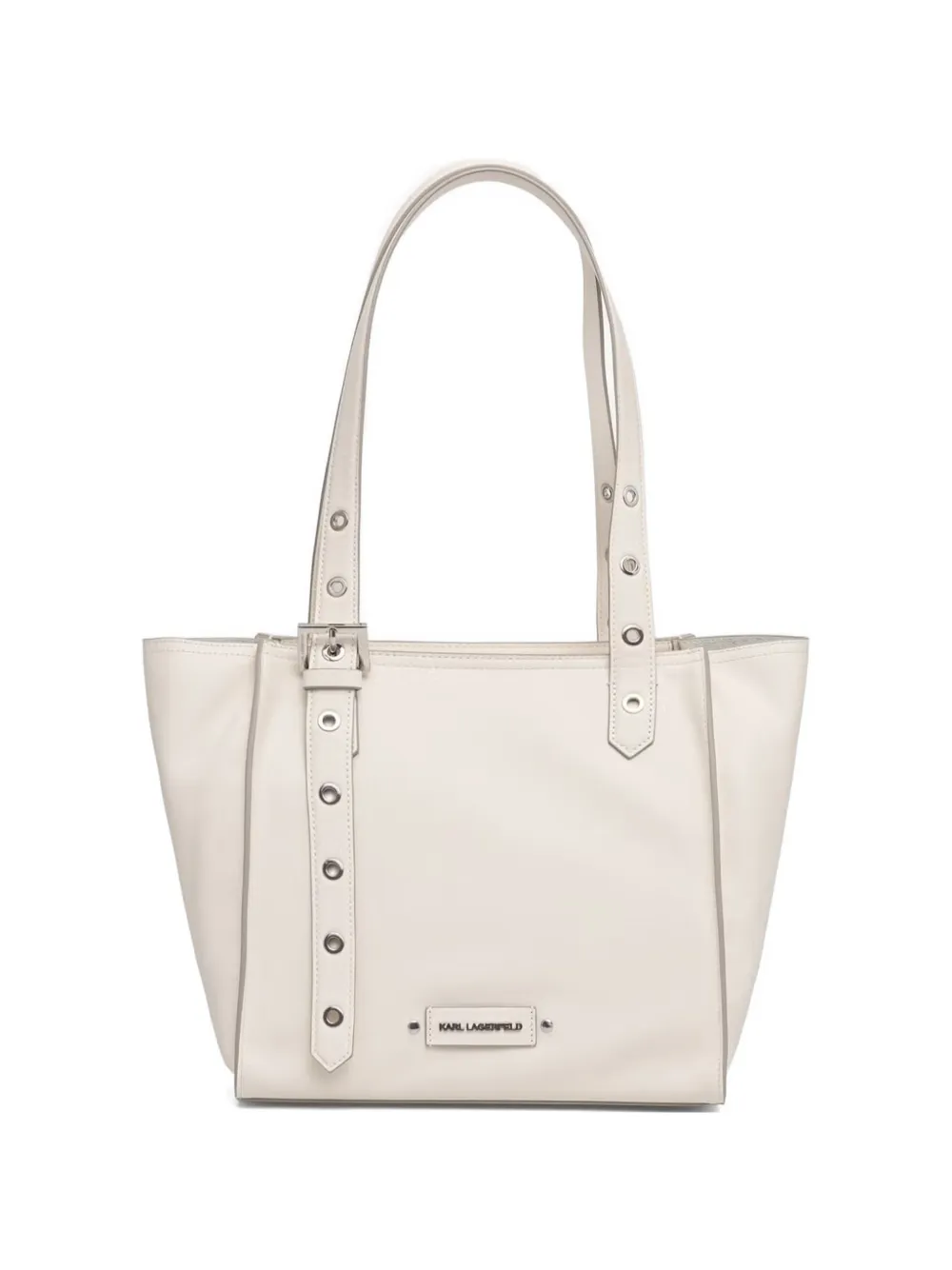 Karl Lagerfeld eyelet-embellished buckle-strap tote bag - Toni neutri
