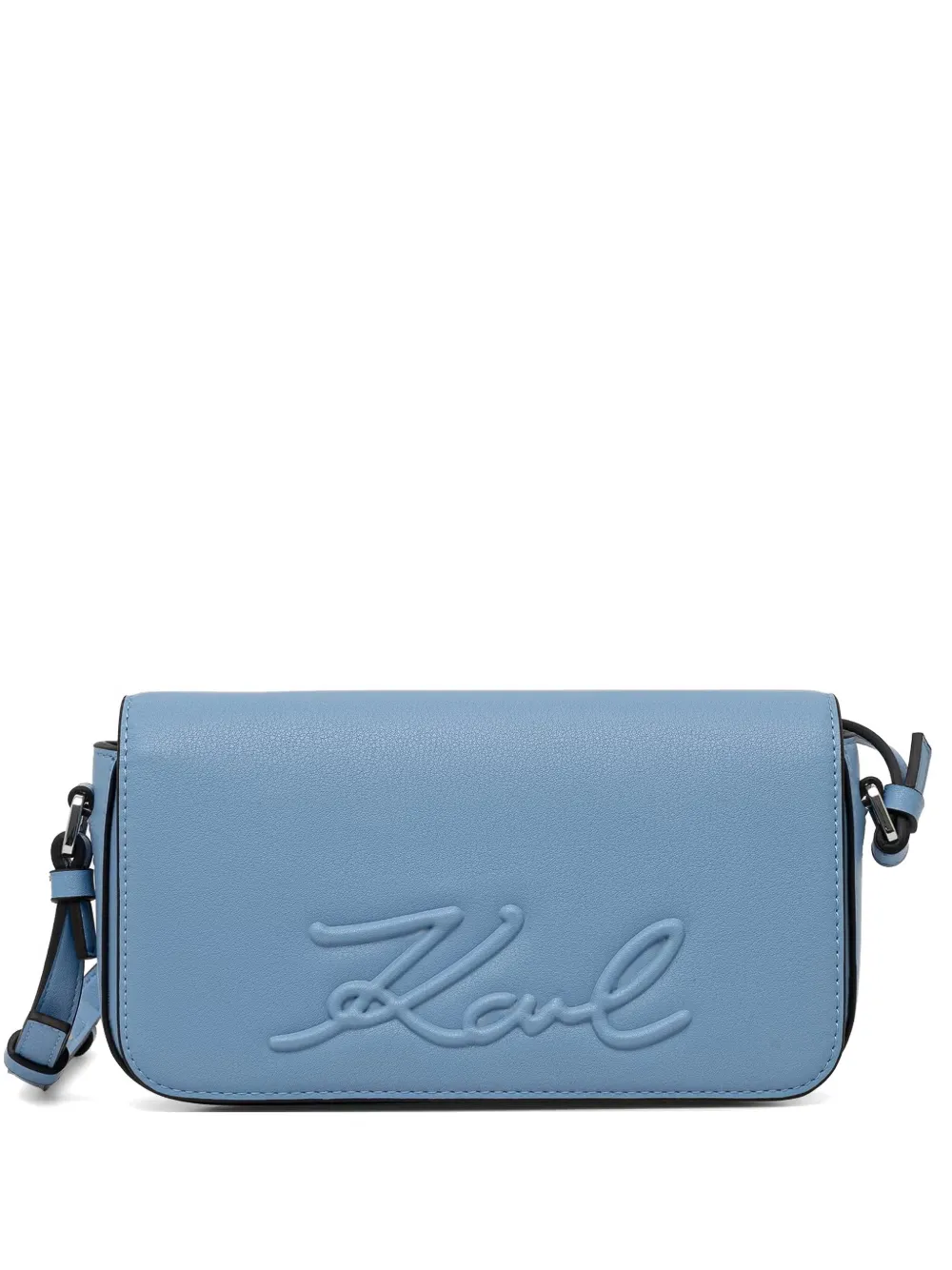 Karl Lagerfeld logo-embossed shoulder bag - Blu