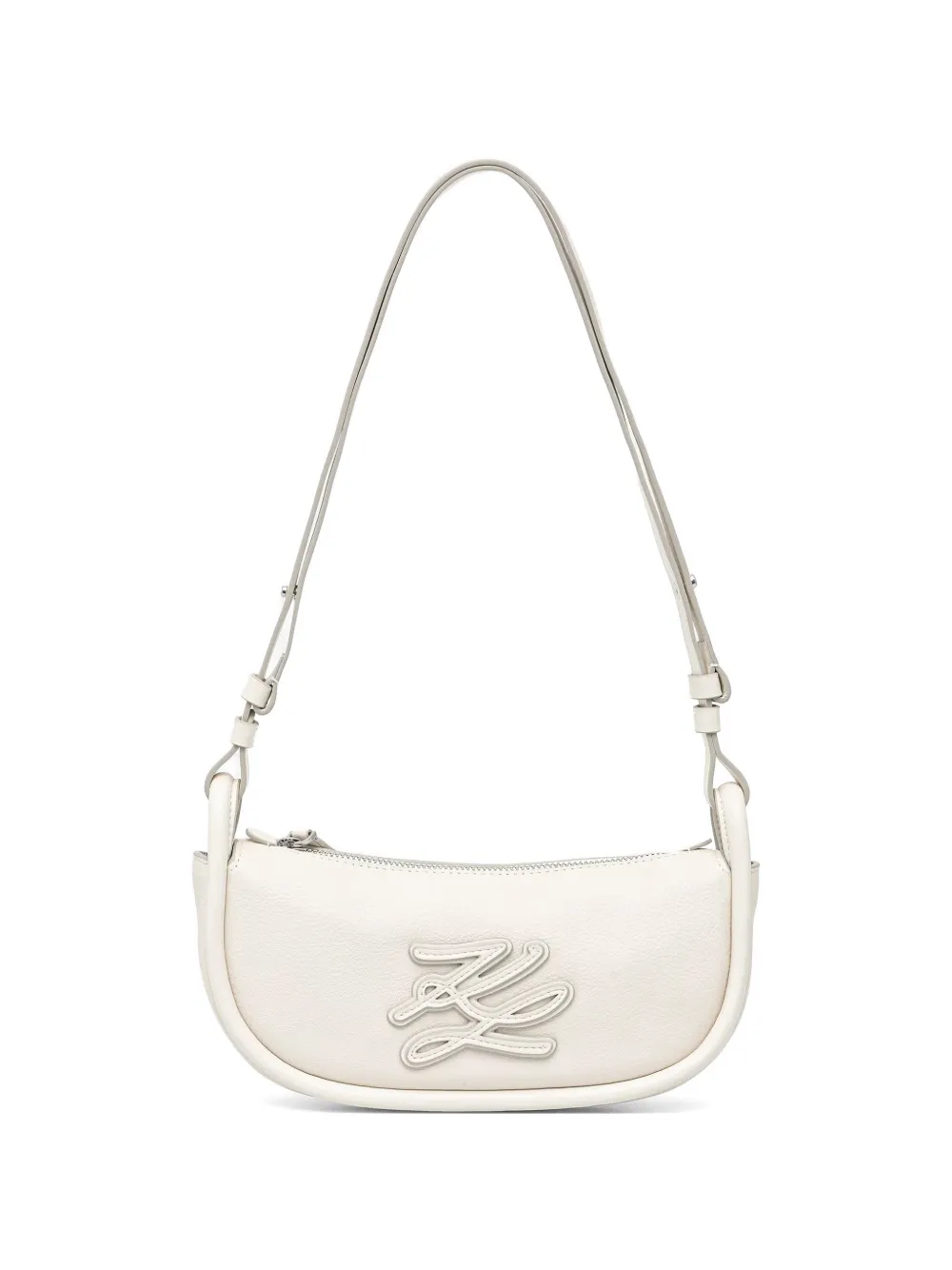 Karl Lagerfeld logo-patch shoulder bag - Bianco