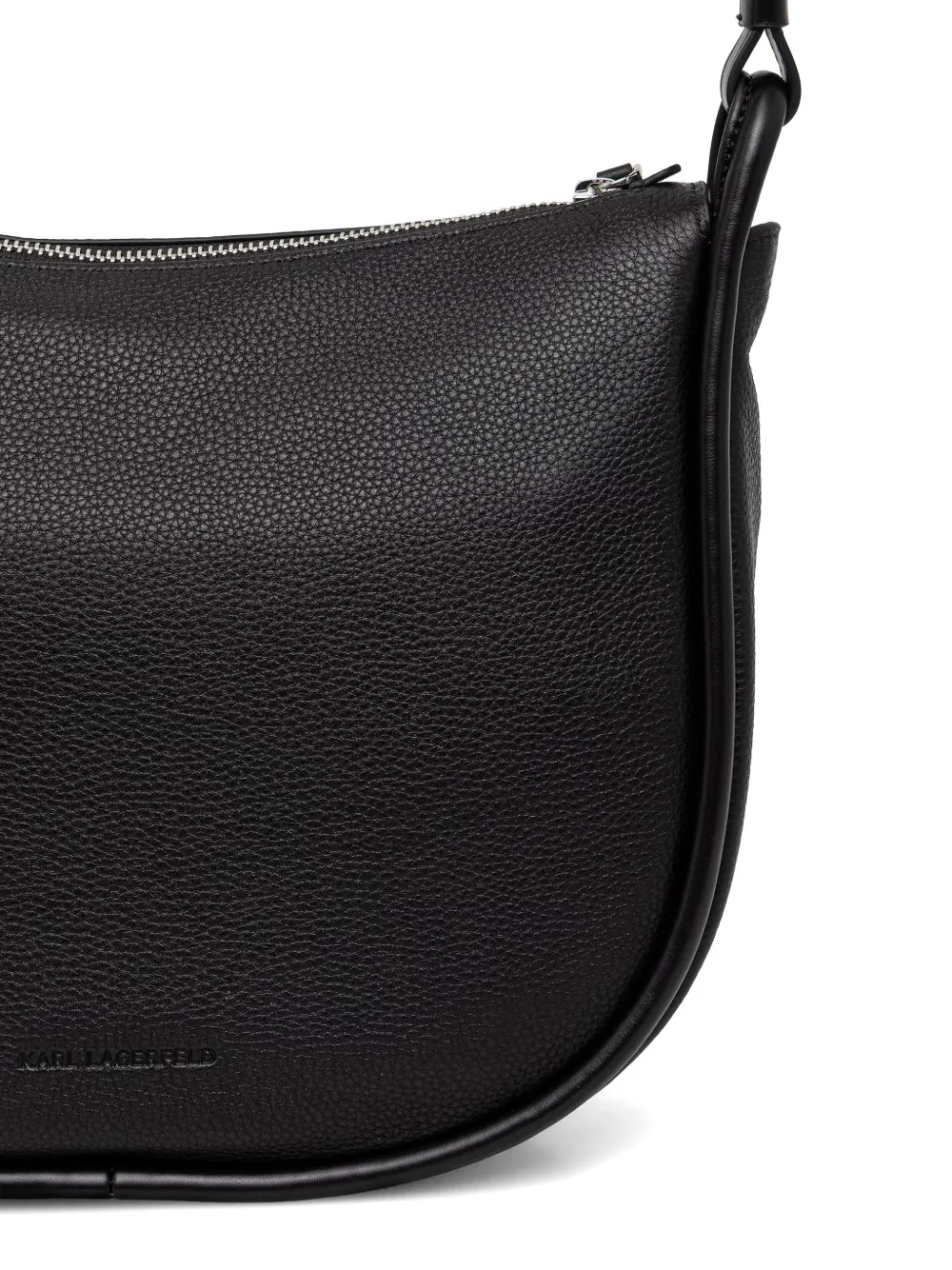 Karl Lagerfeld Bewerkte schoudertas met logopatch Zwart