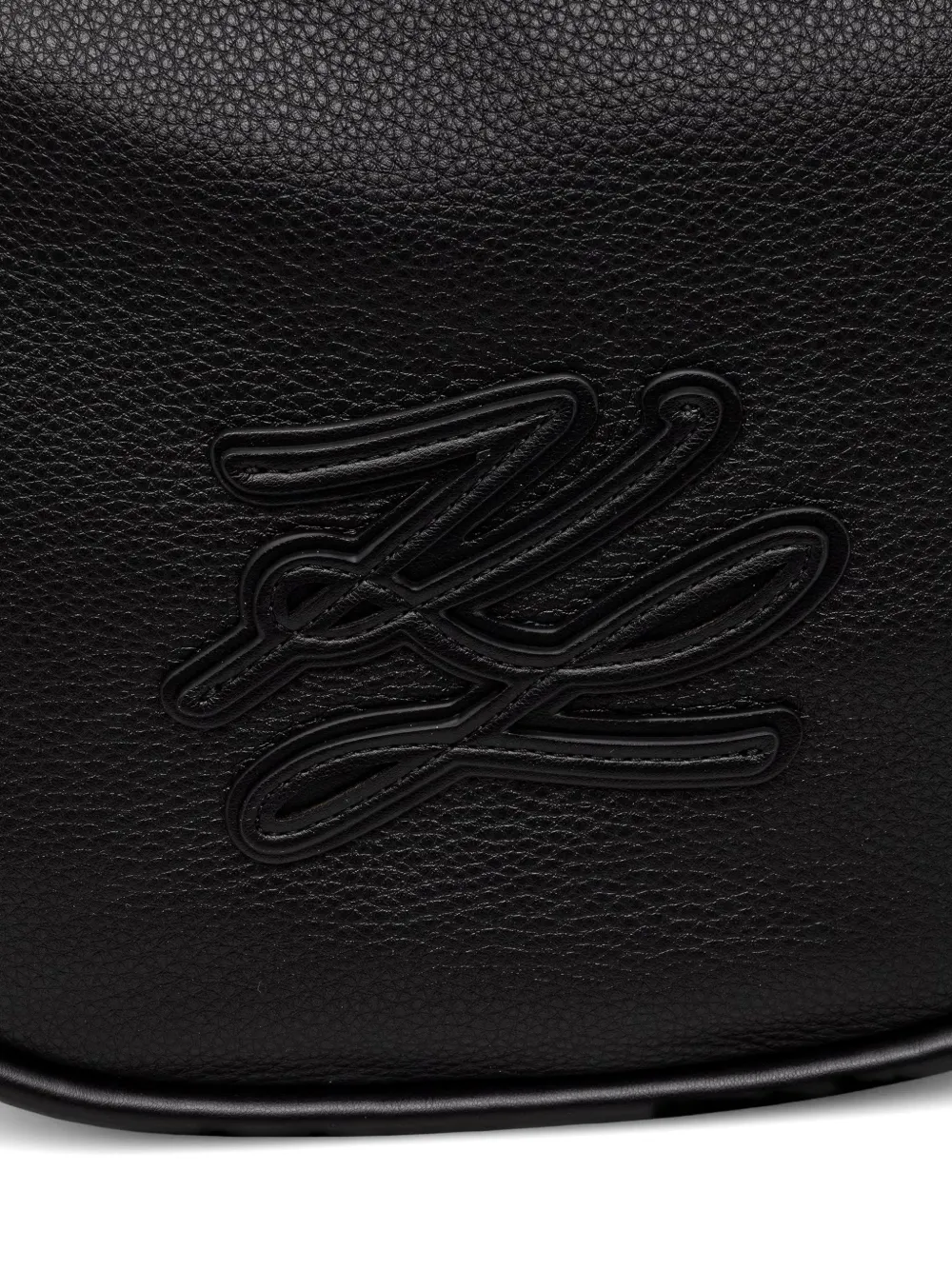 Karl Lagerfeld Bewerkte schoudertas met logopatch Zwart