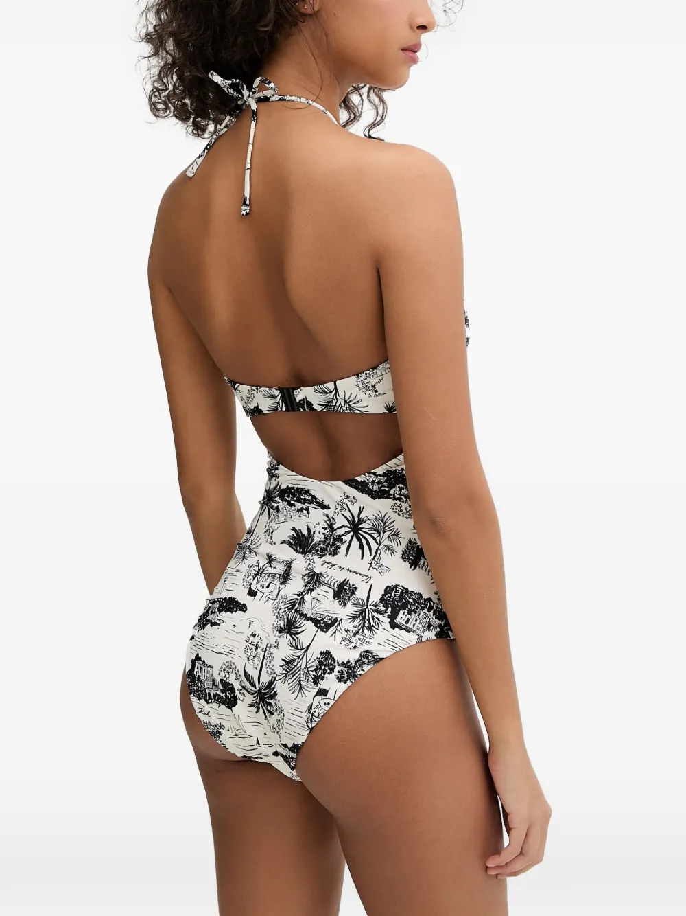 Karl Lagerfeld Badpak met print Wit