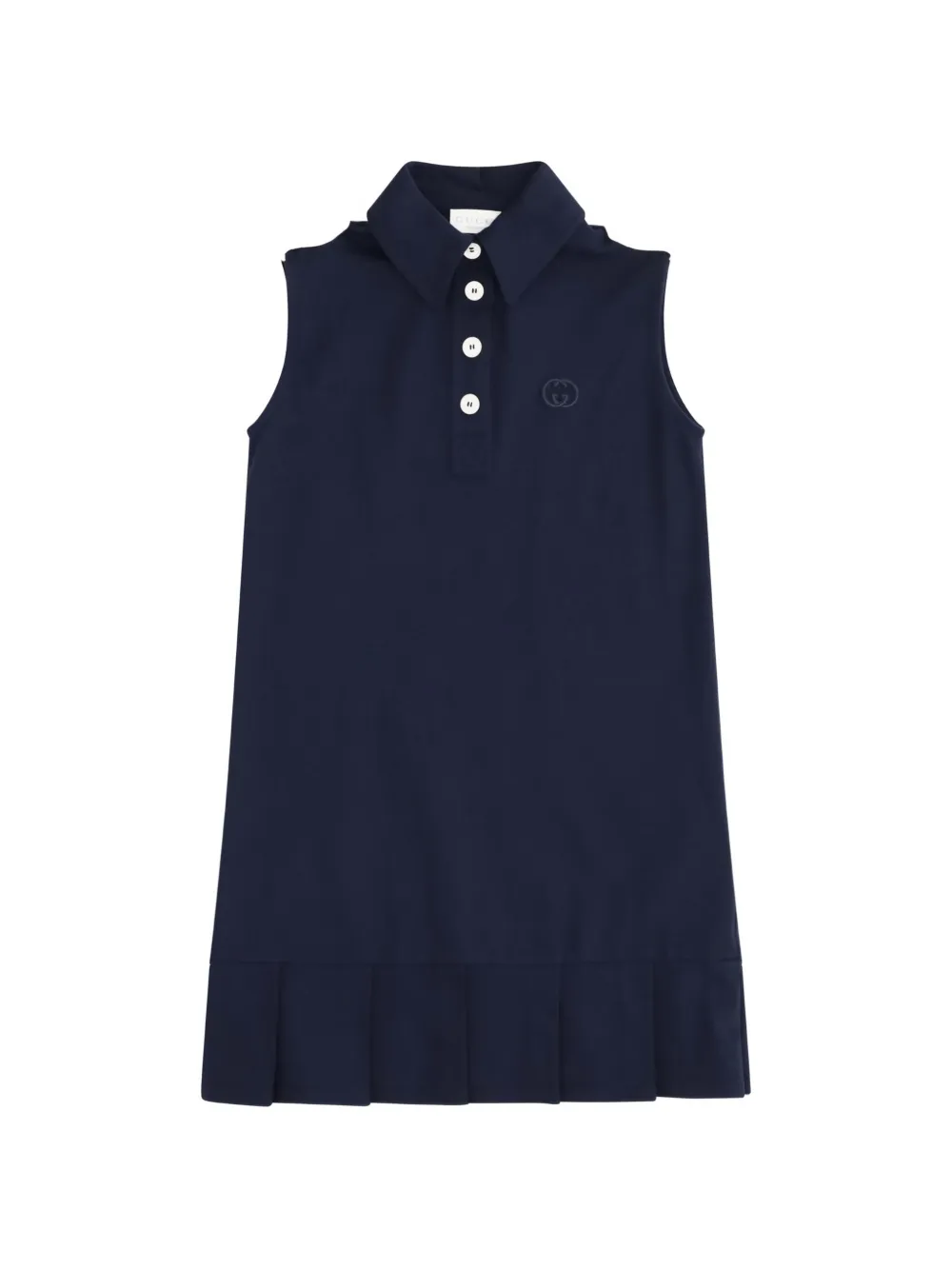 Gucci Kids Interlocking G pleated dress - Blau