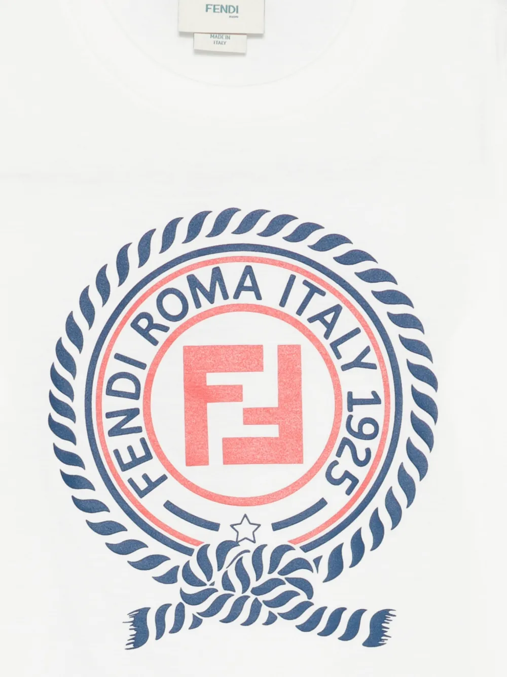 Fendi Kids T-shirt met logoprint Wit