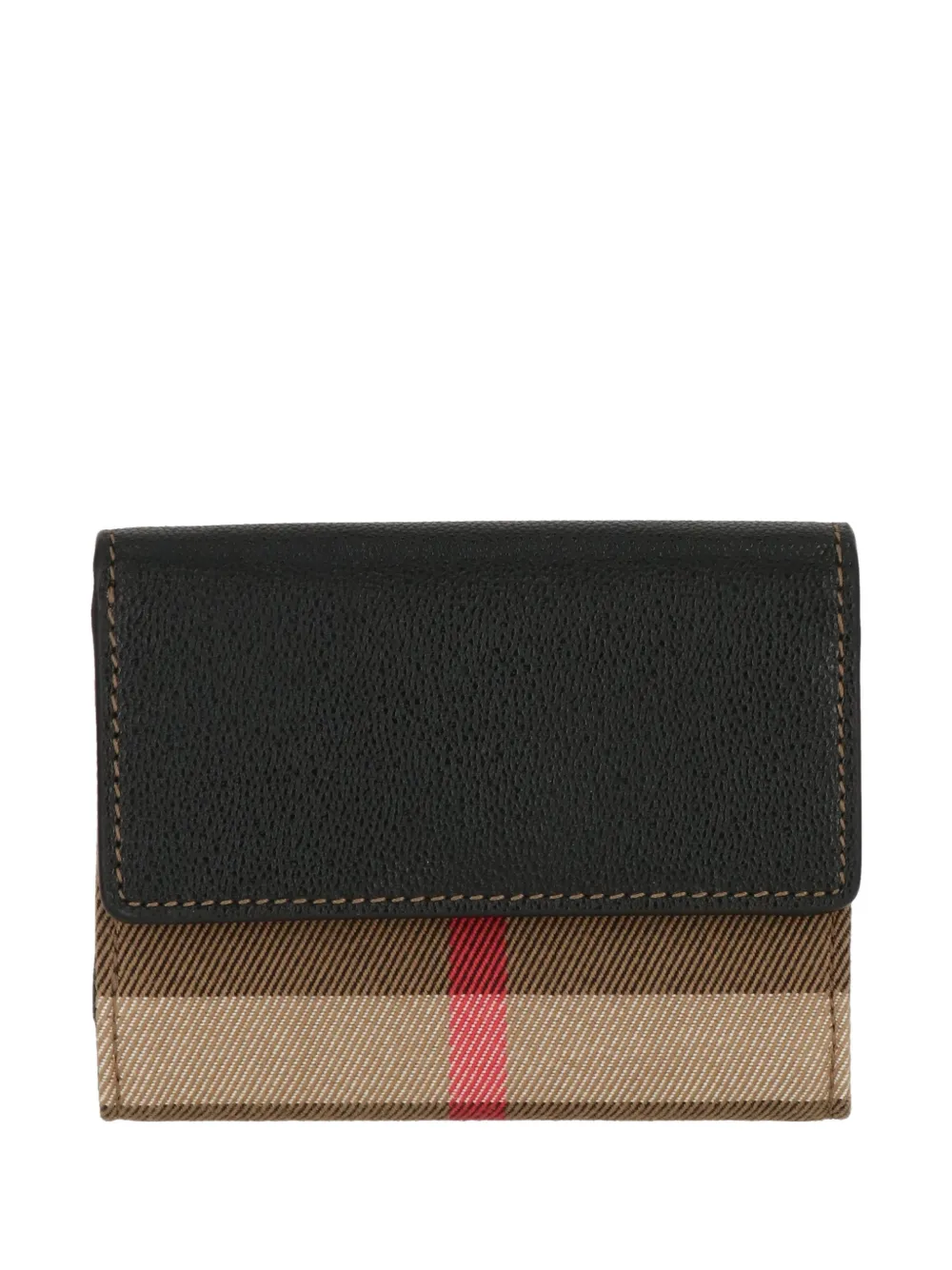 Burberry check-pattern leather wallet - Toni neutri