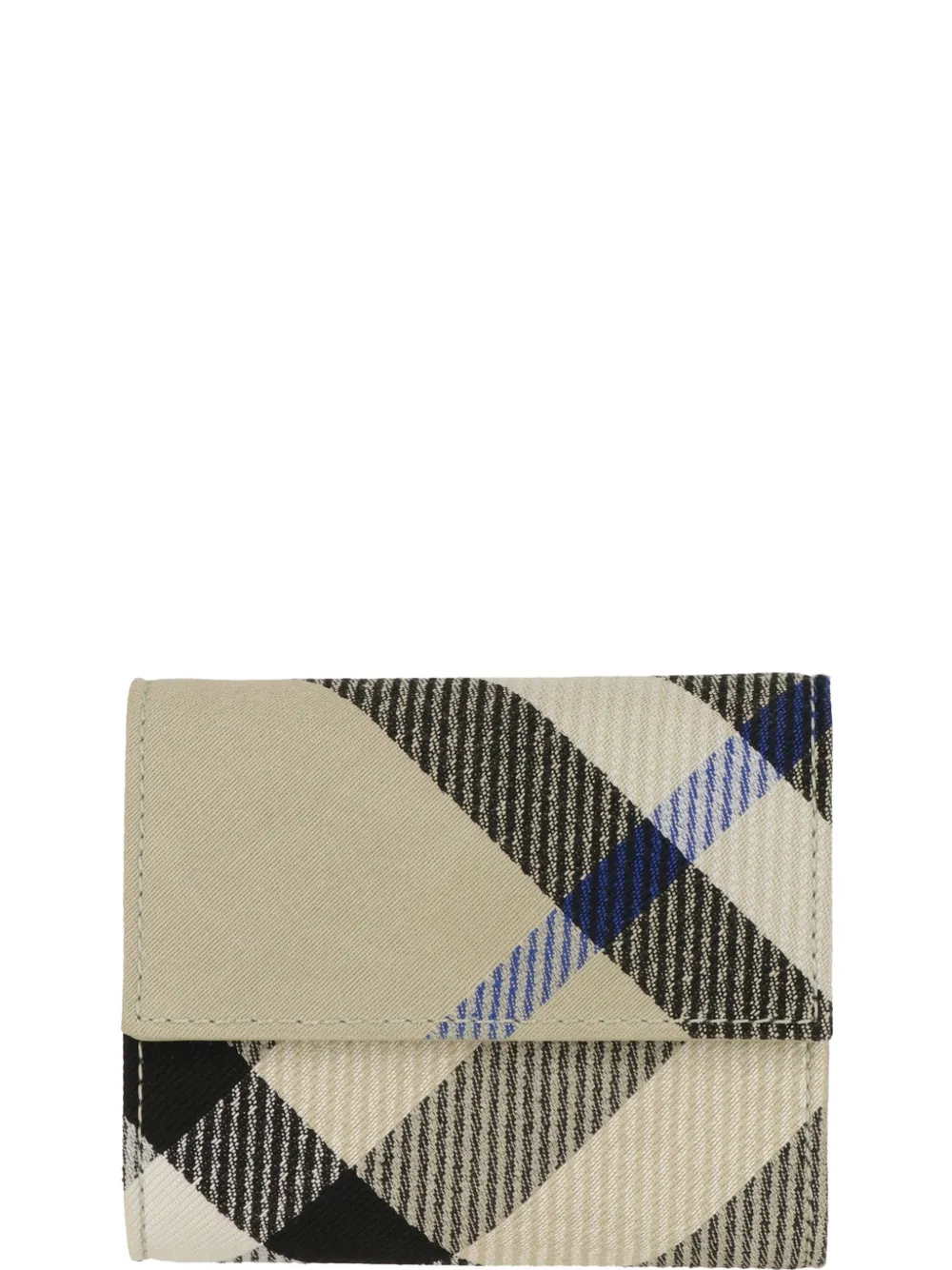 Burberry check-pattern fold-over wallet - Toni neutri