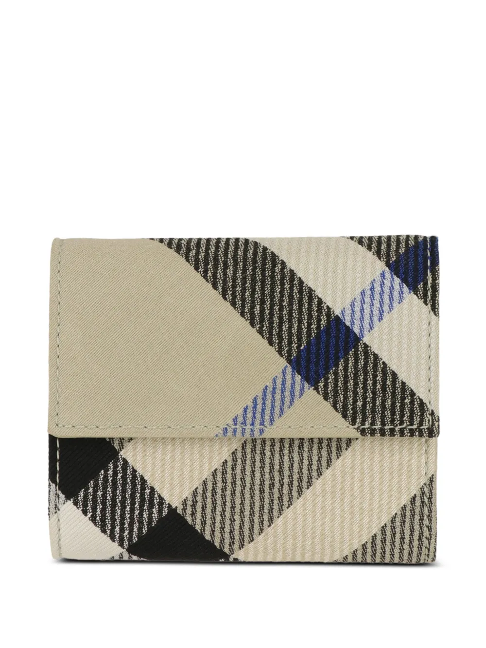 Burberry check-pattern fold-over wallet - Toni neutri