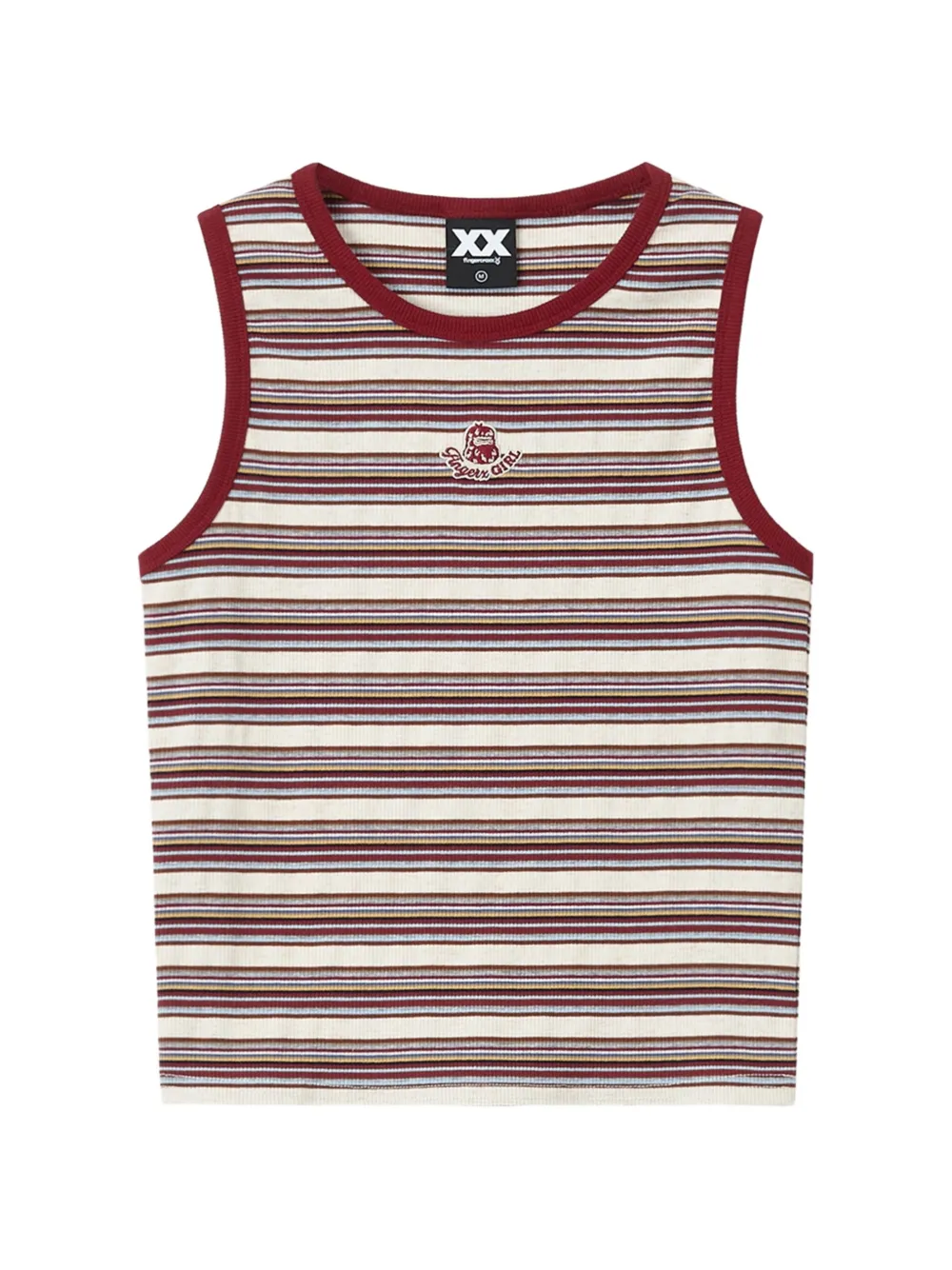 FINGERCROXX striped ribbed tank top - Toni neutri
