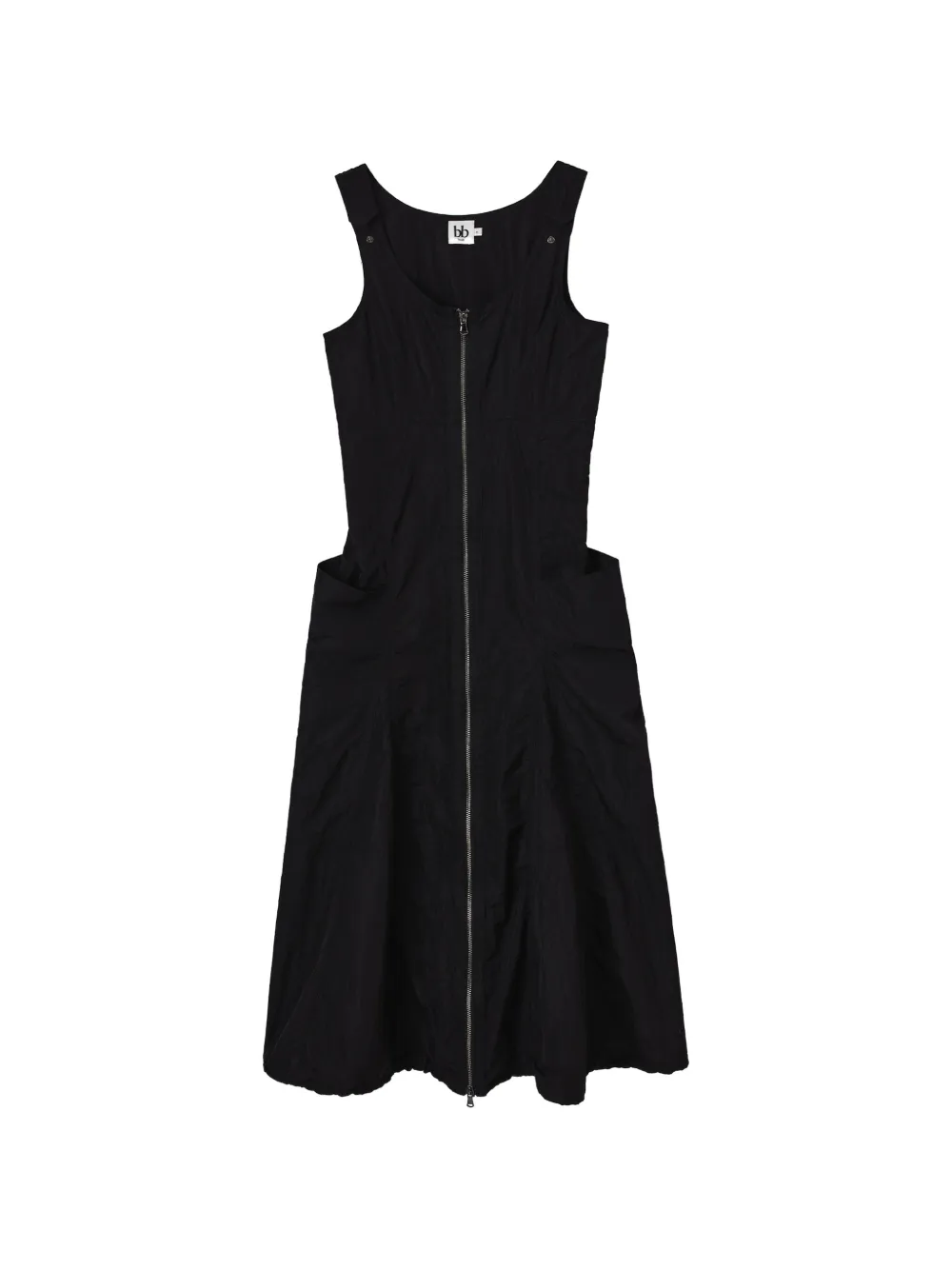 b+ab zip-fastening midi dress - Nero