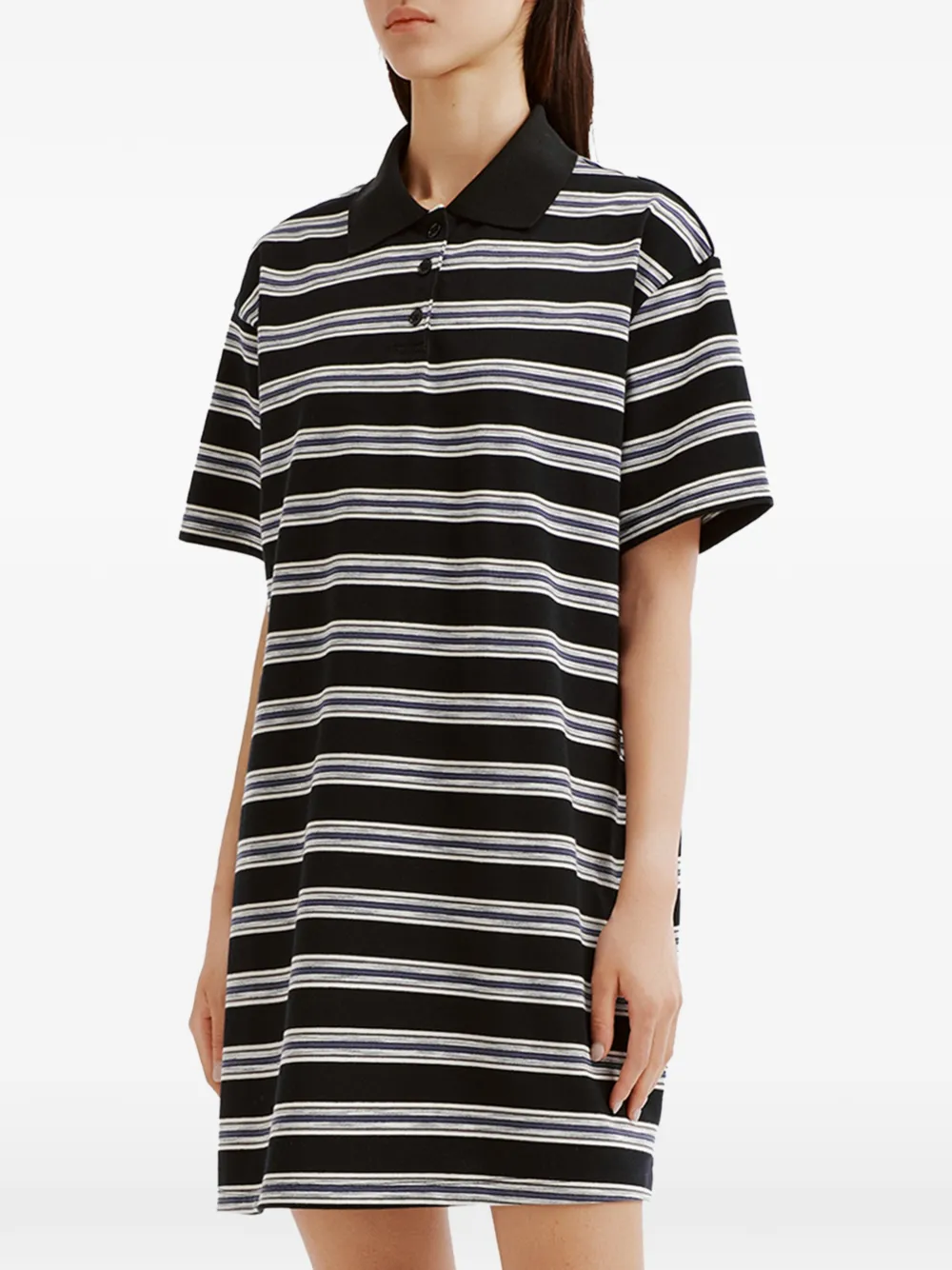 tout a coup Gestreepte mini-jurk Zwart