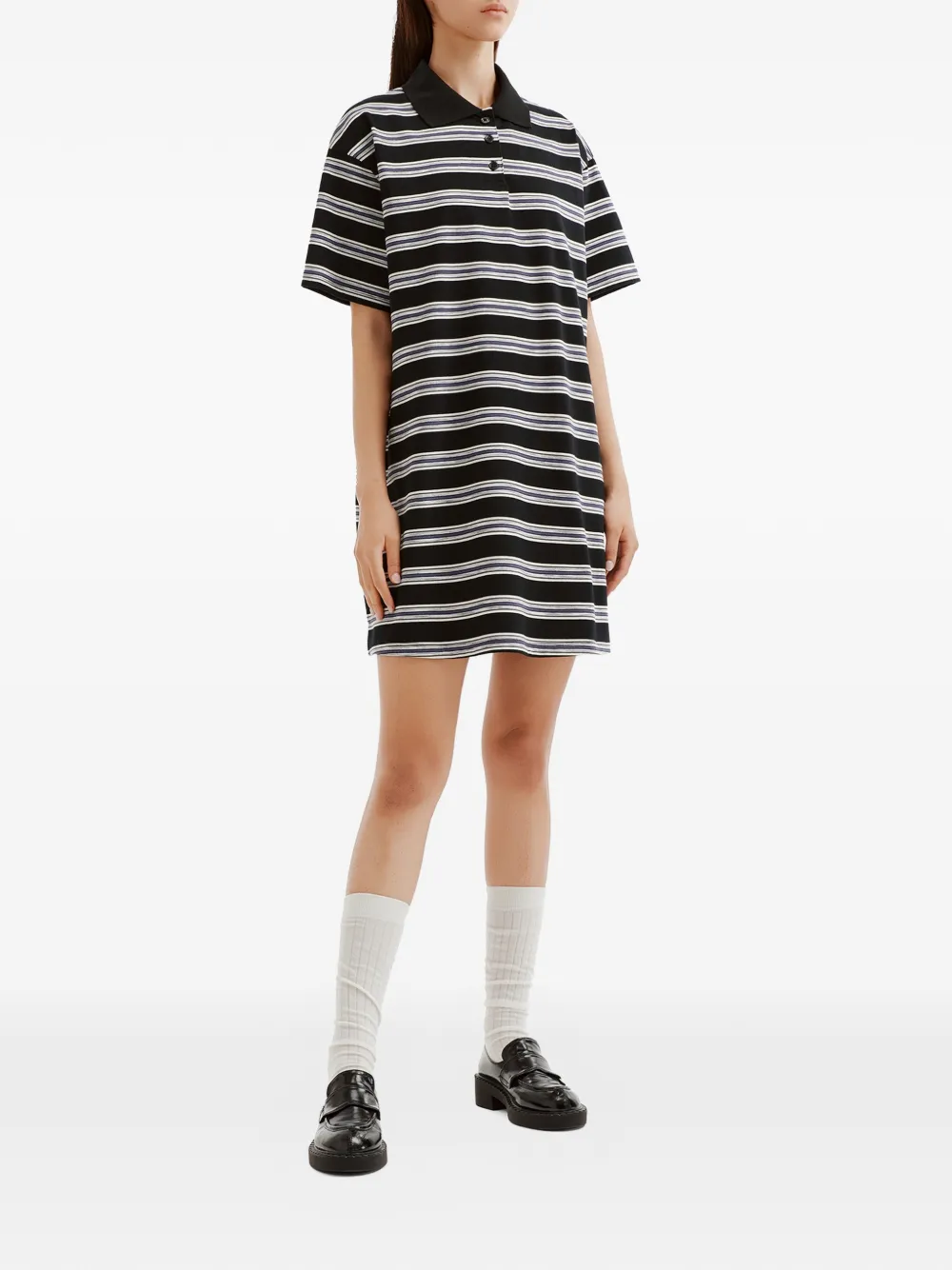 tout a coup Gestreepte mini-jurk Zwart