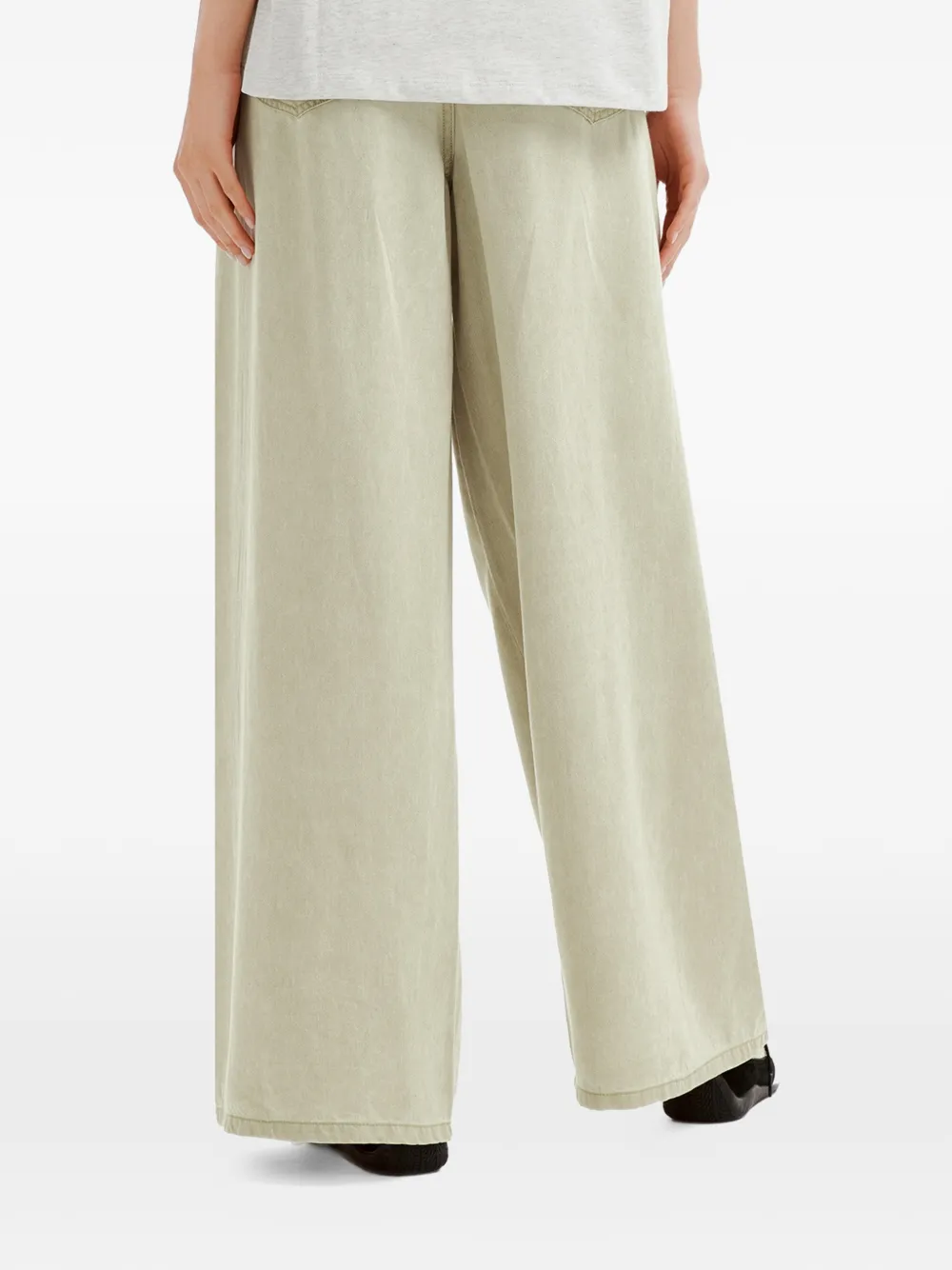 tout a coup Jeans met wijde pijpen Beige