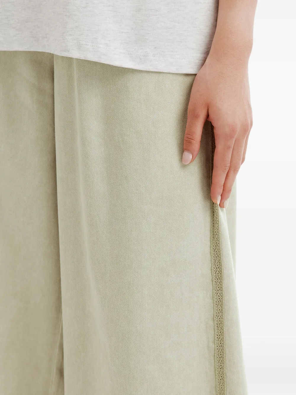tout a coup Jeans met wijde pijpen Beige