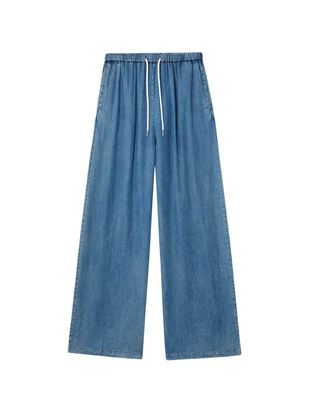 b+ab drawstring-waistband wide-leg jeans - Blu