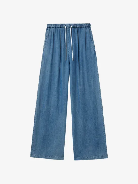 b+ab drawstring-waistband wide-leg jeans